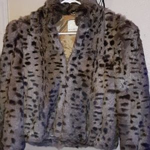 Princess Caranelle real rabbit fur coat size 12